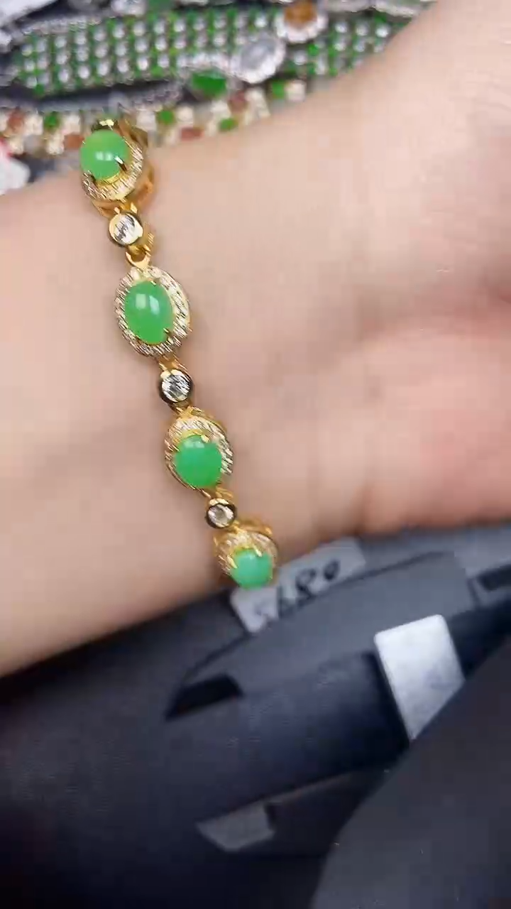 银S925镶嵌戒指翡翠4900