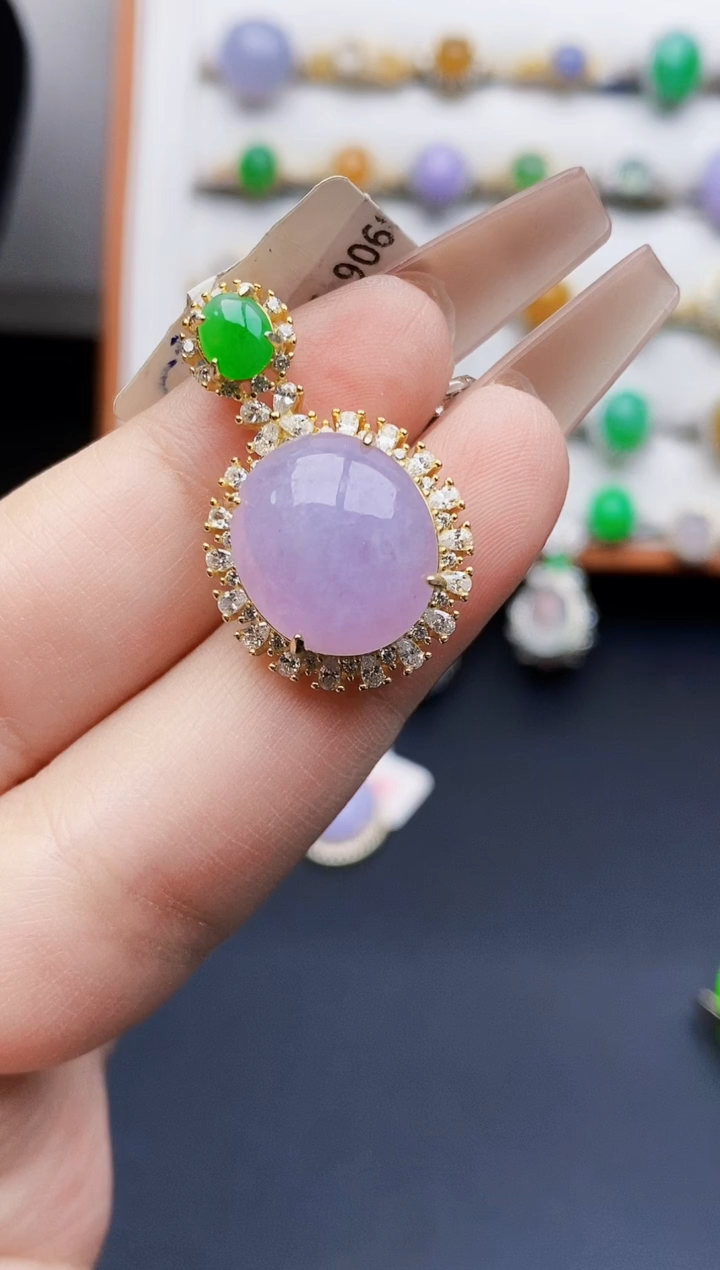 银S925镶嵌戒指翡翠0358