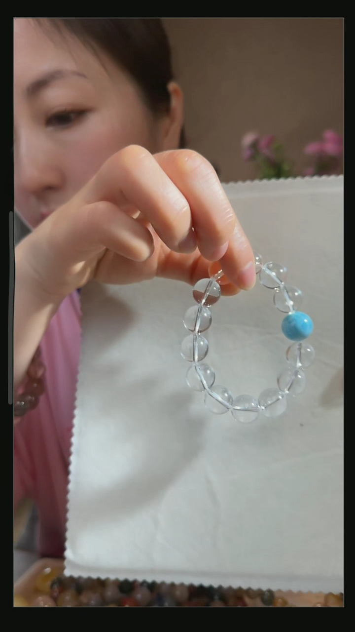 【闪购商品】水晶手串未镶嵌天然双A级白水晶手串14mm