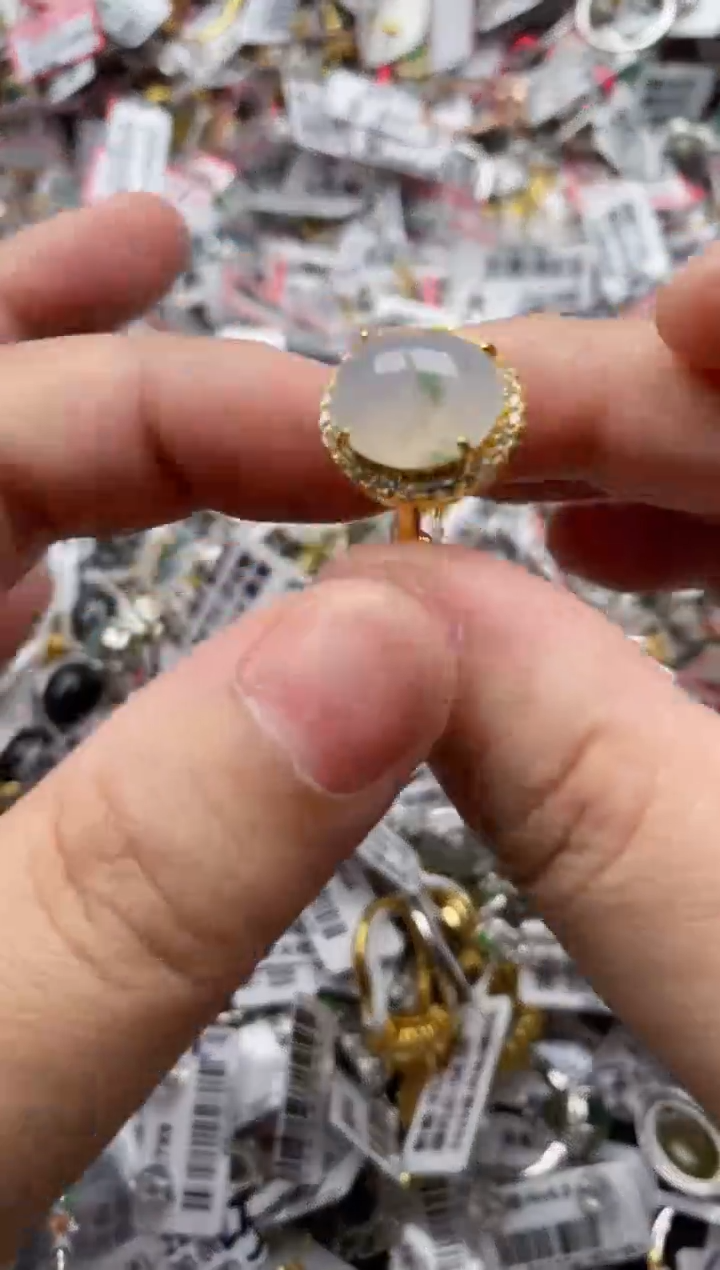 【闪购商品】翡翠戒指银S925镶嵌111111---9