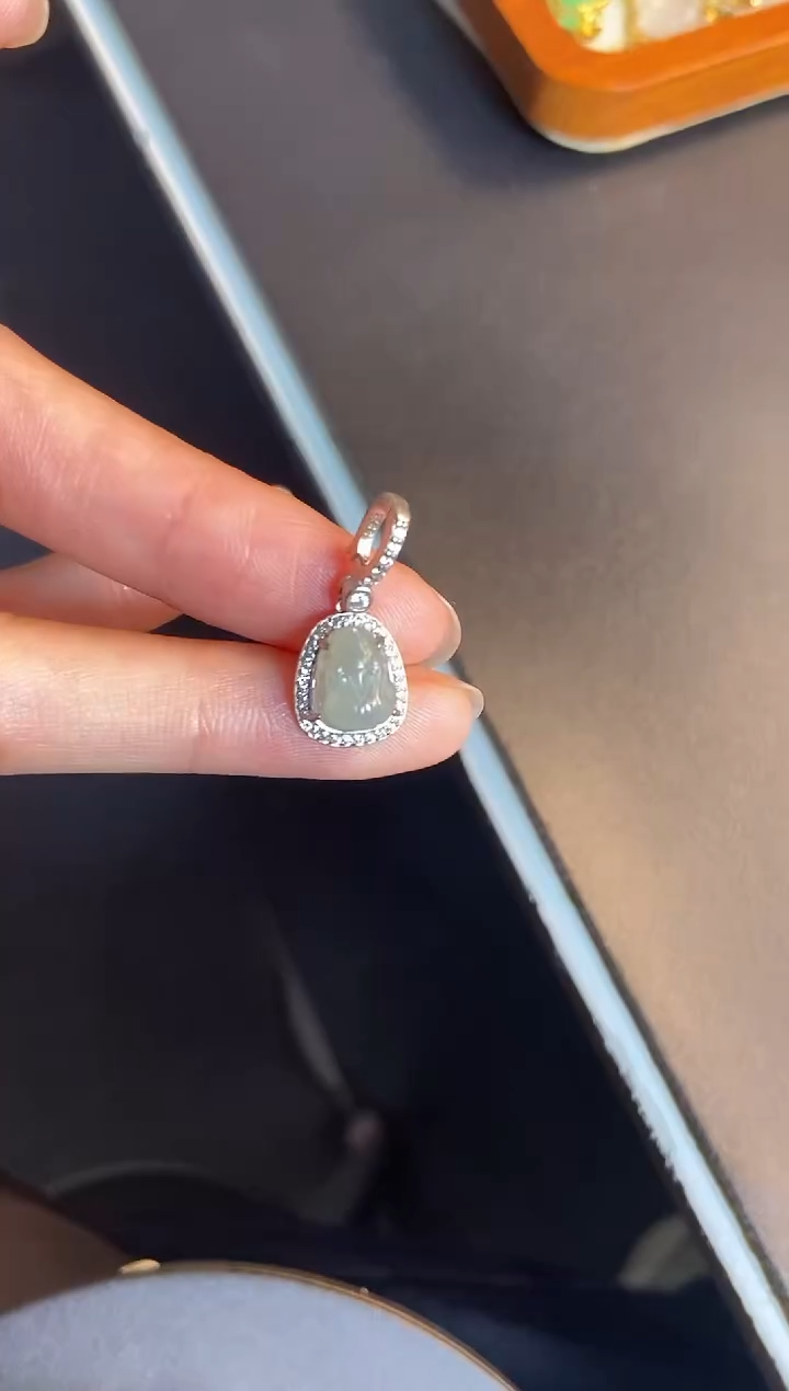 吊坠(不含链)银S925镶嵌翡翠1