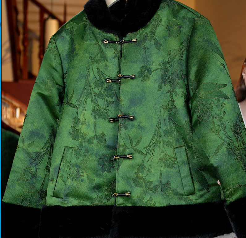 玉髓~新中式国风双面穿水貂外套JS60