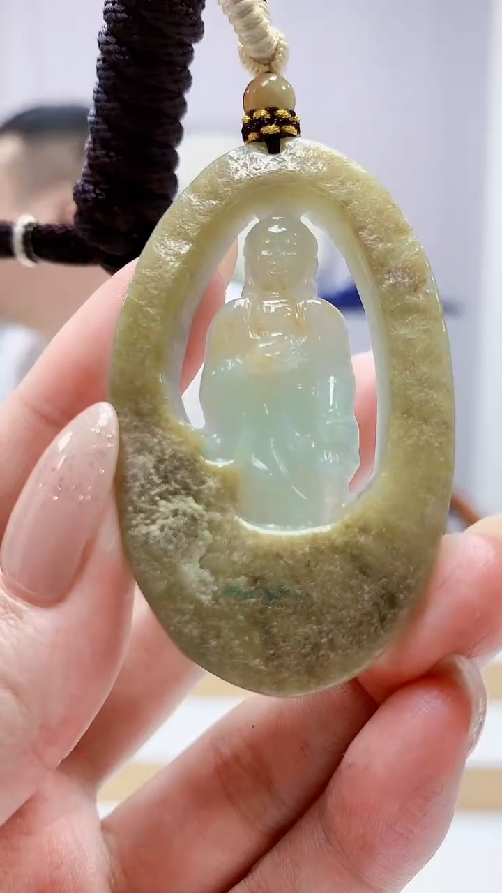 未镶嵌定制翡翠4898MM-毛货挂件103