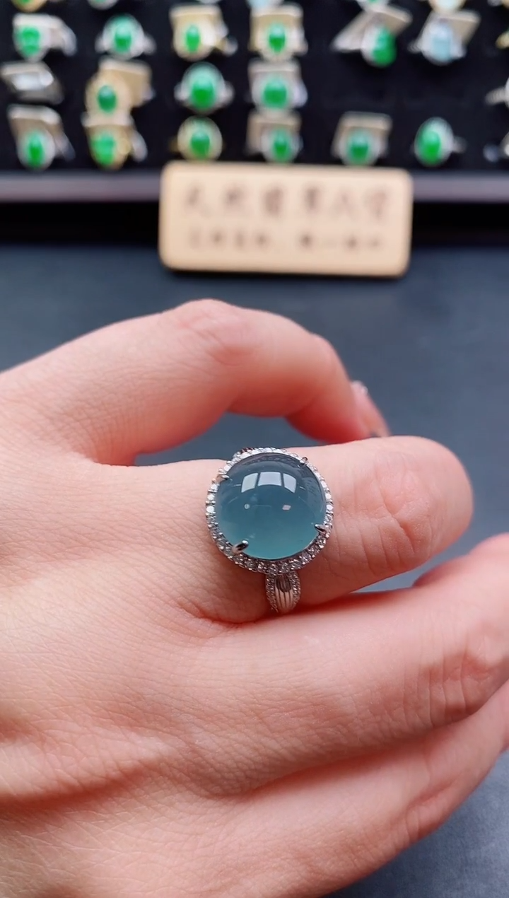 银S925镶嵌戒指翡翠1212