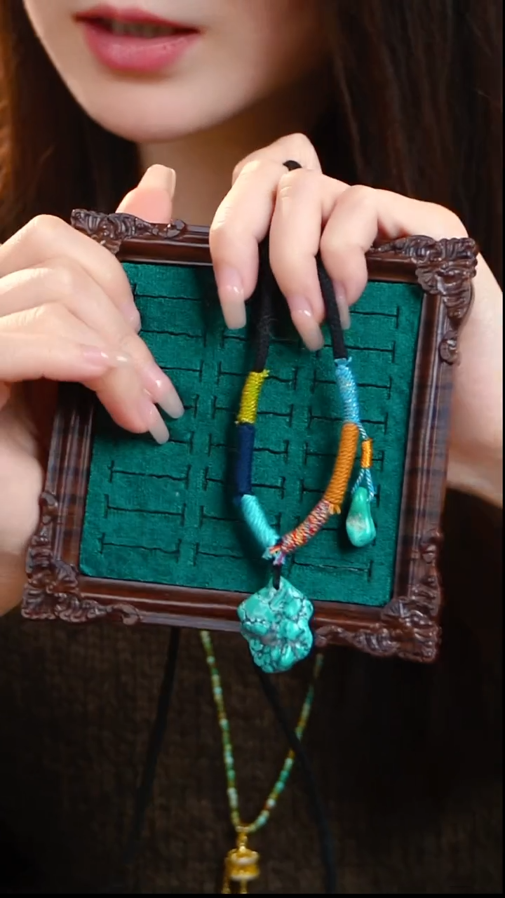 未镶嵌绿松石项链@****?随型