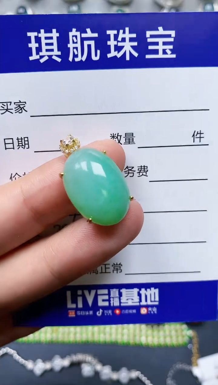 【闪购商品】翡翠颈饰银S925镶嵌0286