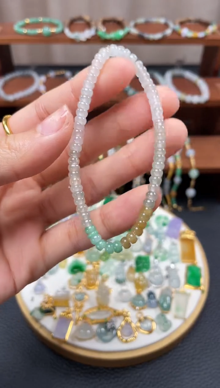 【闪购商品】翡翠套链未镶嵌一个  JK153