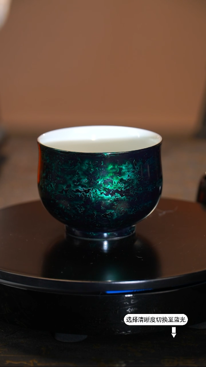【闪购商品】非遗漆器 绿宝砂大肚禅定杯