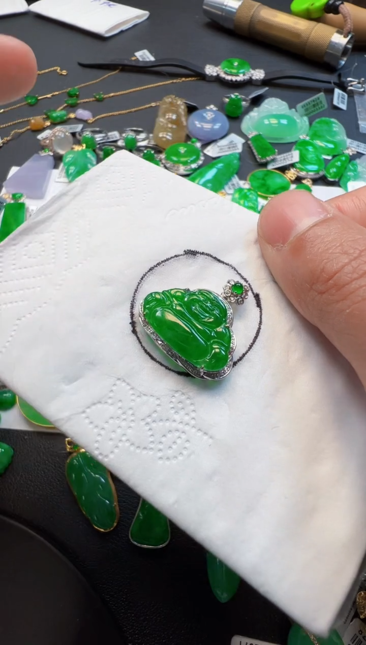 【闪购商品】定制翡翠18K金镶嵌5600元