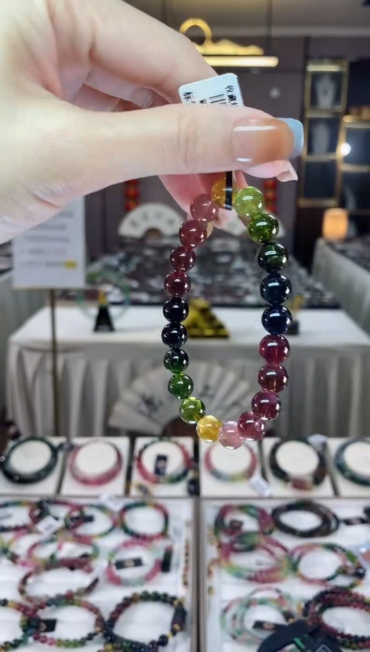 【闪购商品】碧玺单圈手串9mm+未镶嵌一物一证dan