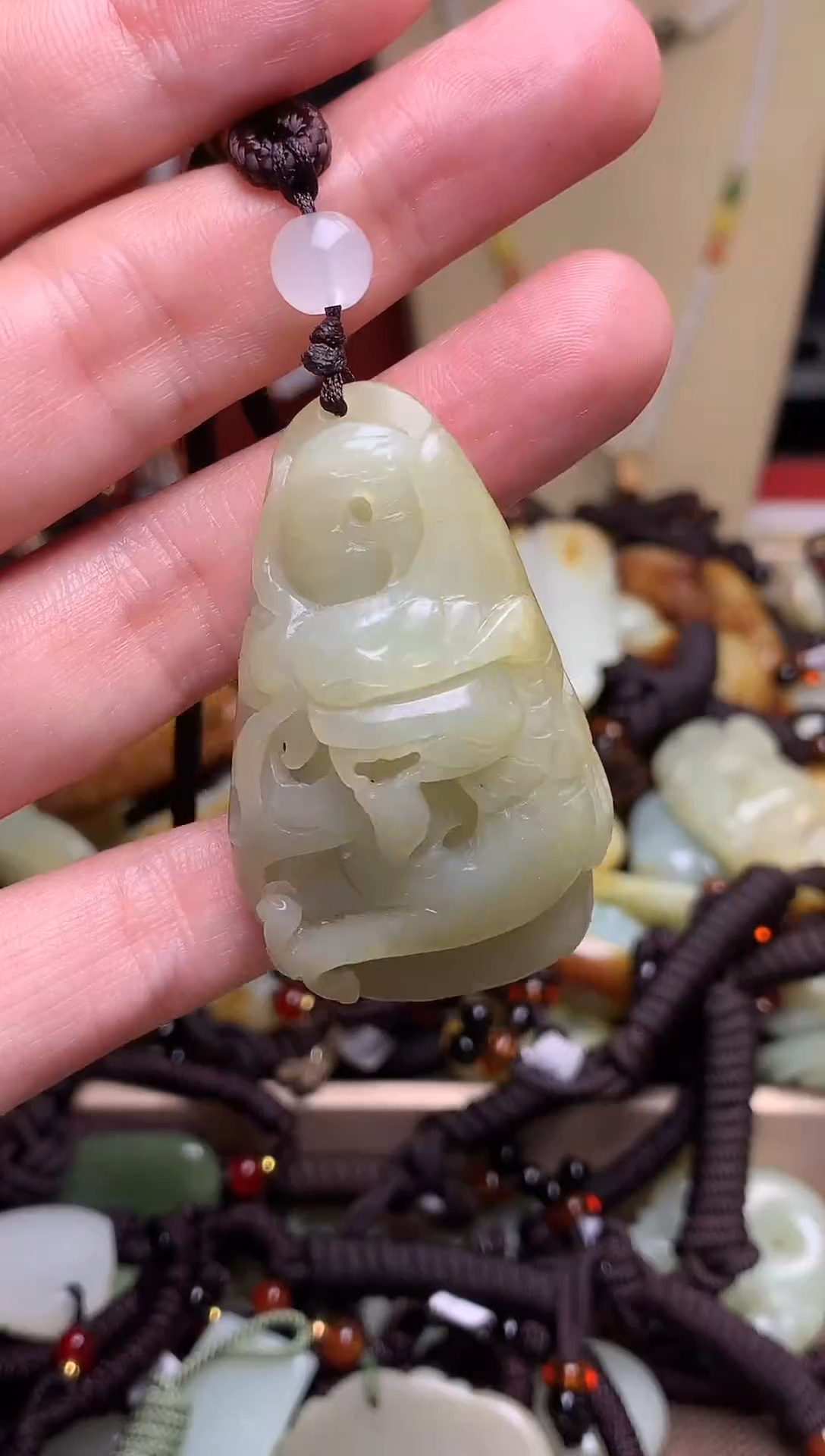 颈饰未镶嵌和田玉新疆料青海料清水和田玉吊坠