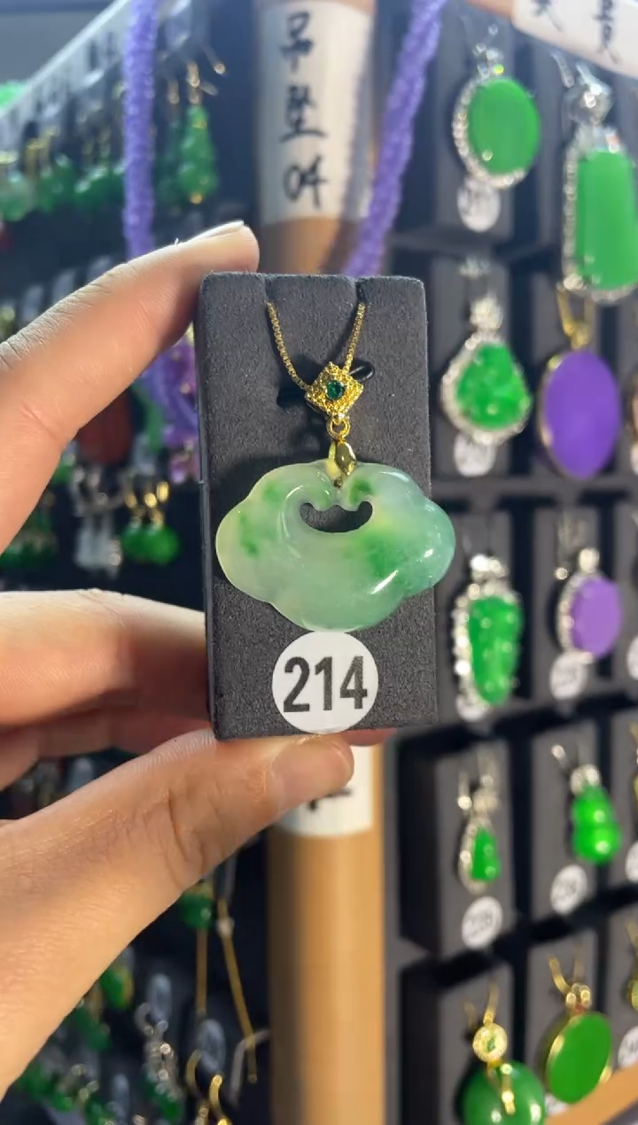 【闪购商品】翡翠颈饰银S925镶嵌214....
