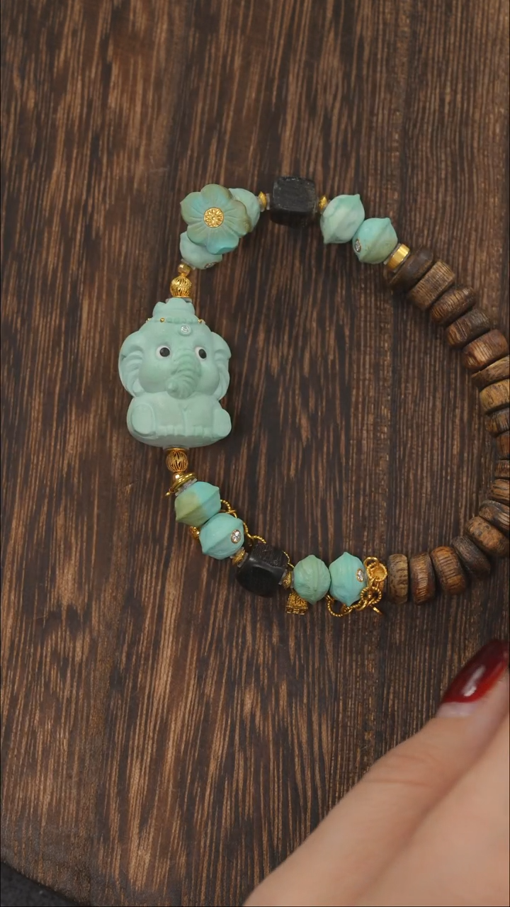 【闪购商品】绿松石手链18K金镶嵌1