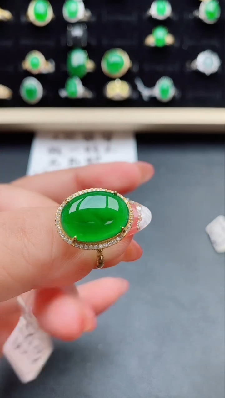 【闪购商品】翡翠戒指银S925镶嵌21212
