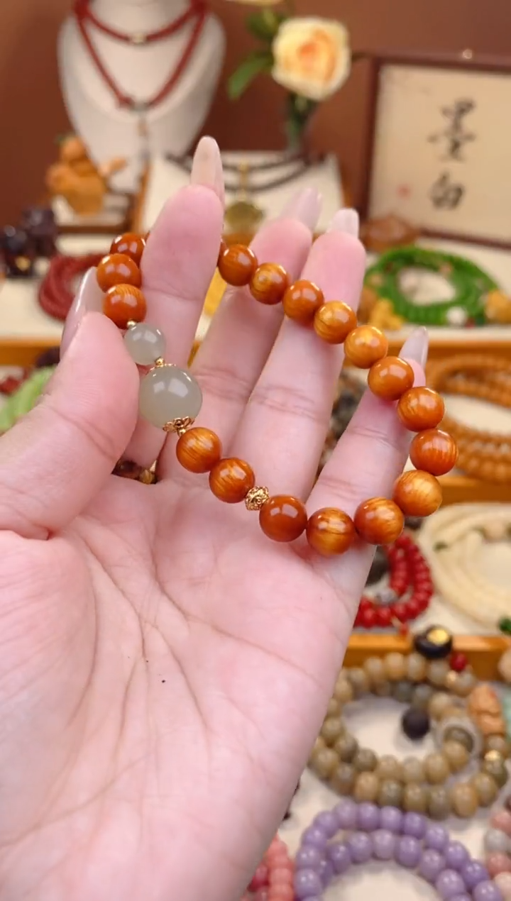 【闪购商品】松木（琥珀木）手串未镶嵌黄油松木单圈