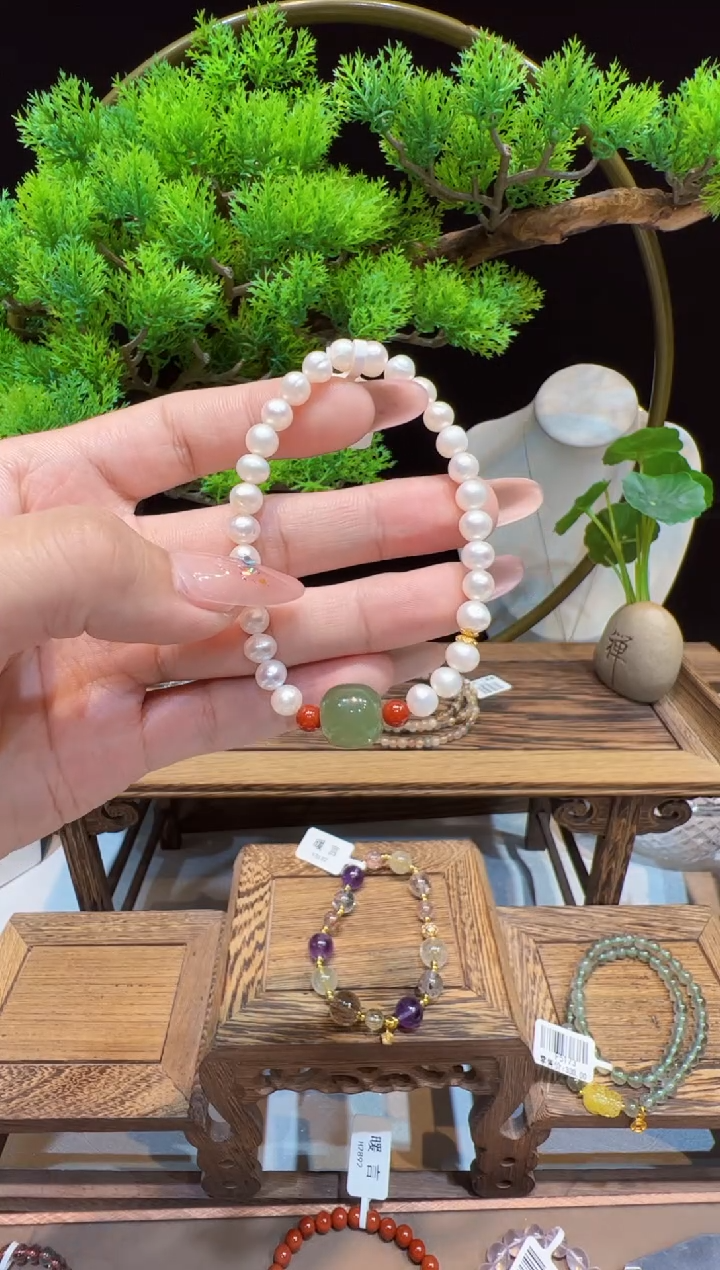 淡水珍珠手串未镶嵌@@手饰