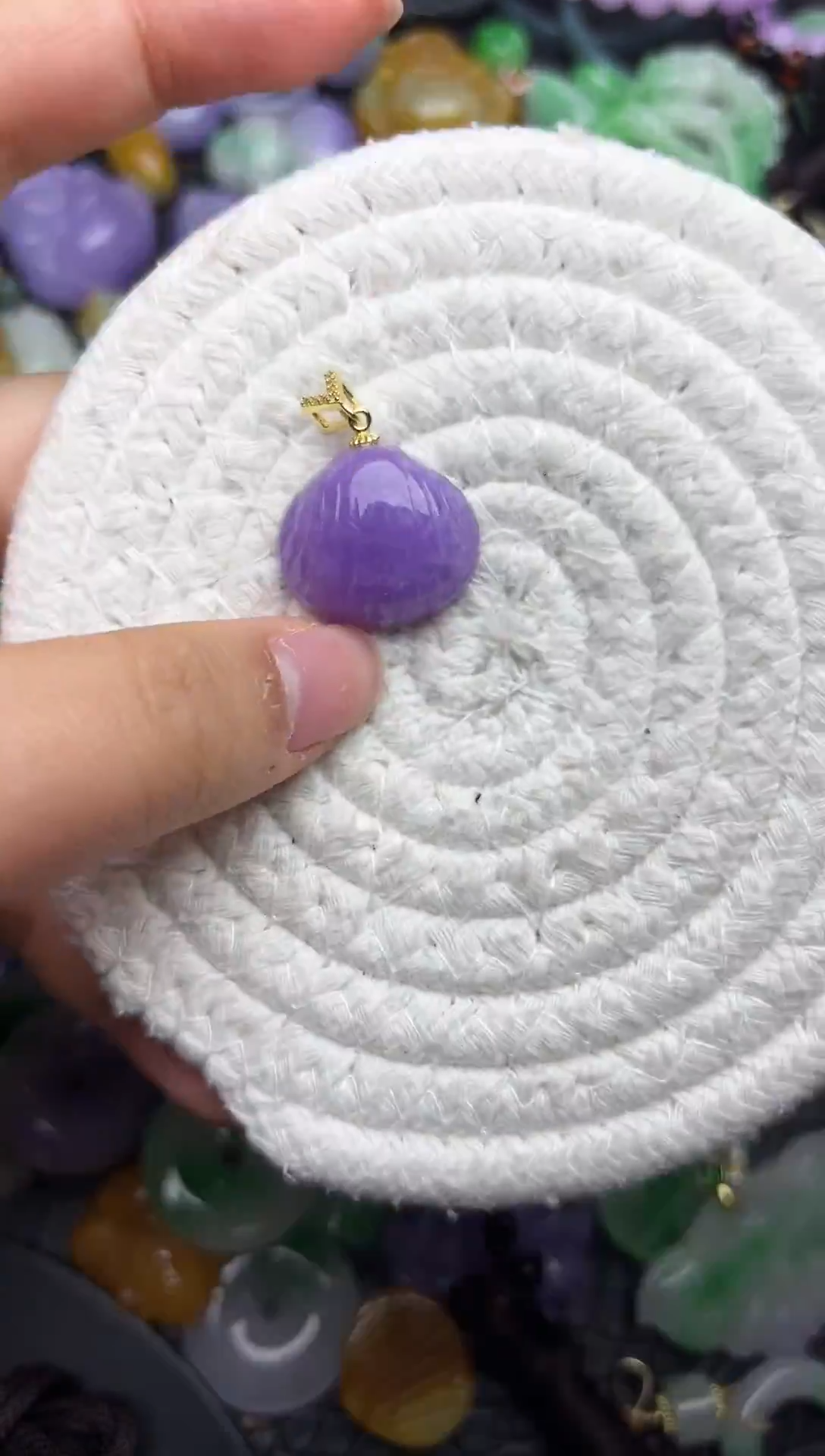 颈饰未镶嵌翡翠缅甸翡翠吊坠