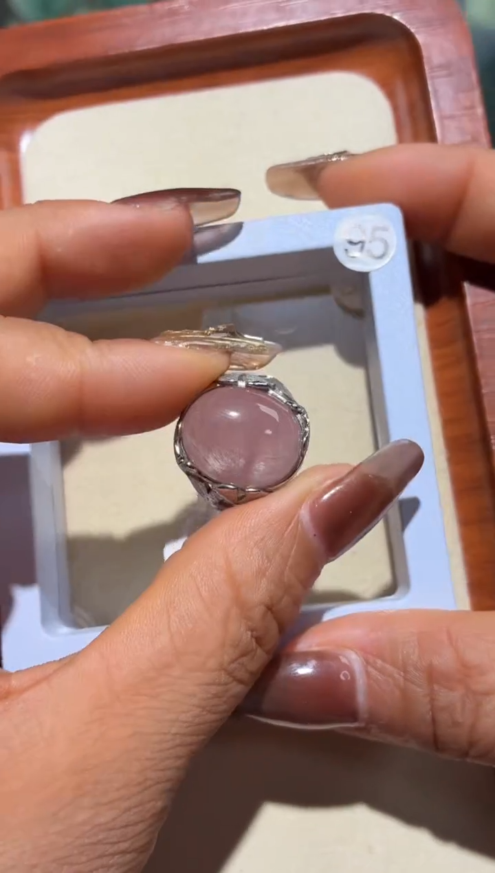 银S925镶嵌戒指水晶小*定制