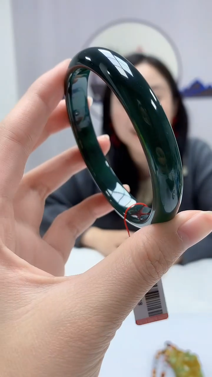 【闪购商品】定制翡翠未镶嵌4852zm-毛货手镯117（62圈）