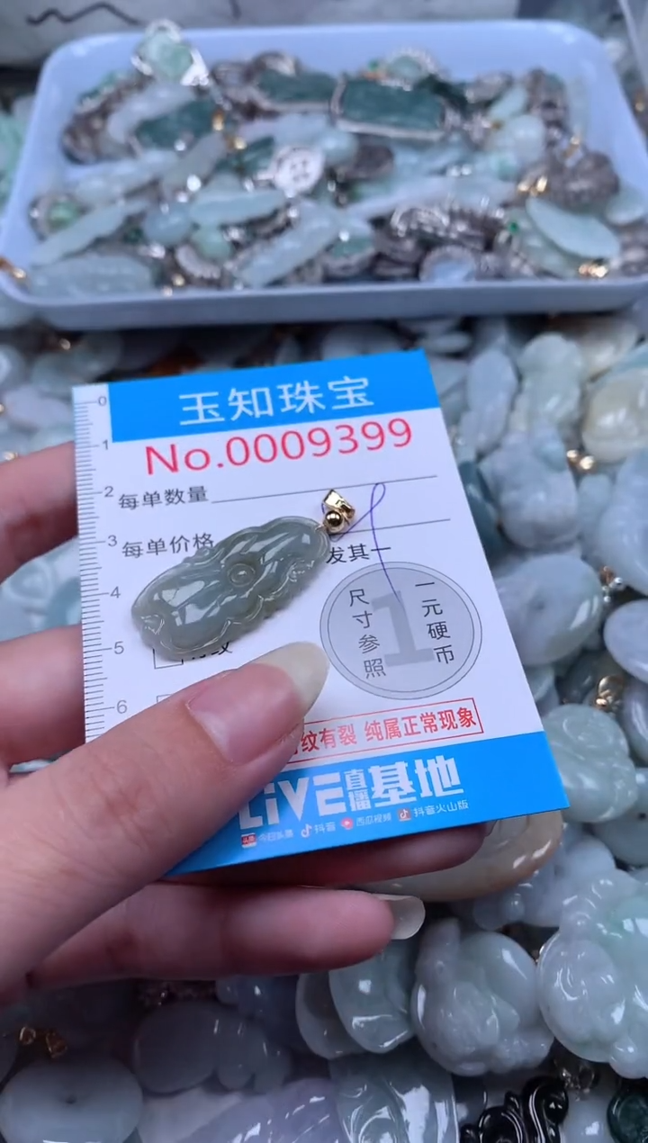 翡翠未镶嵌吊坠(不含链)9399