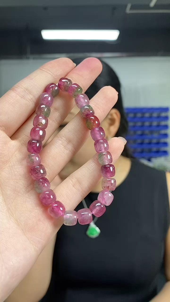 未镶嵌手链碧玺多样性发其一颜色微差