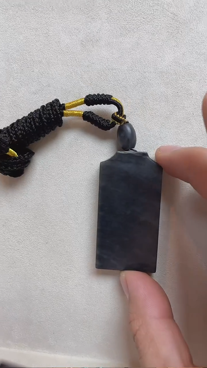 和田玉未镶嵌吊坠(不含链)DJ 青花无事牌