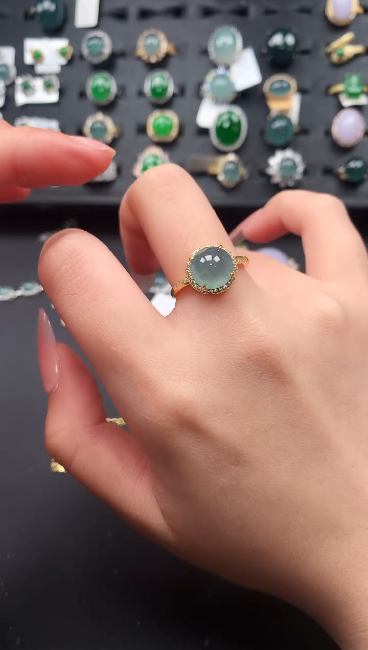 【闪购商品】翡翠戒指银S925镶嵌514412