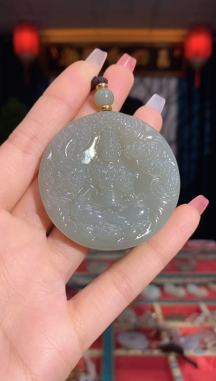 【闪购商品】和田玉颈饰未镶嵌御龙观音