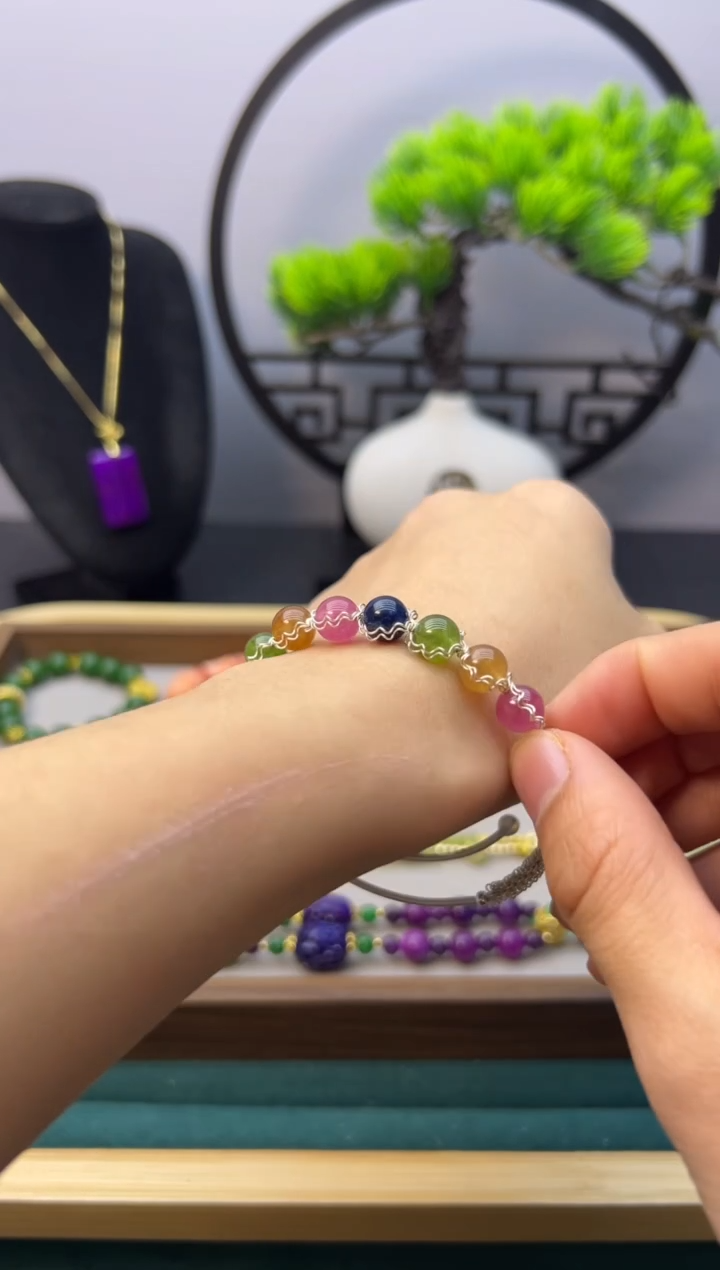 【闪购商品】碧玺耳饰银S925镶嵌S202           