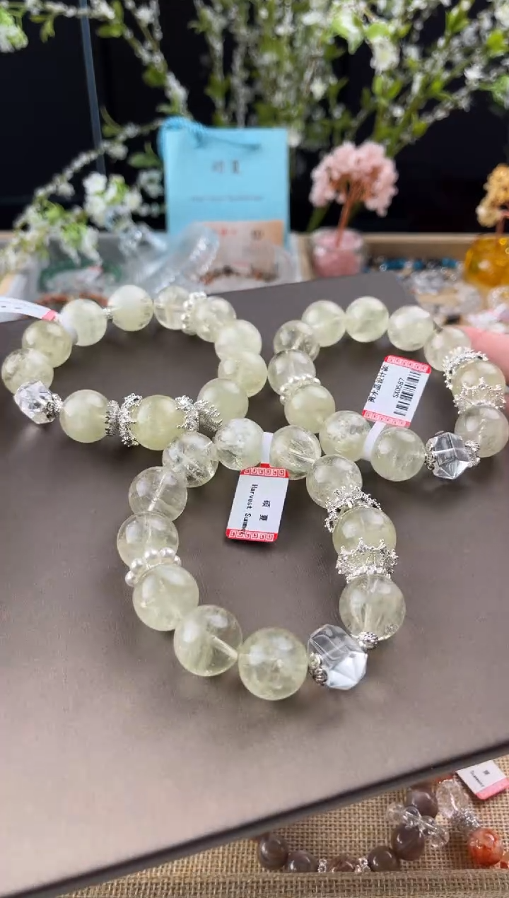 黄晶手链未镶嵌黄水晶设计款手链多样性发其一