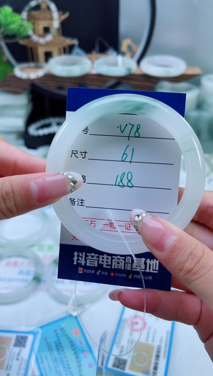 未镶嵌手镯石英质玉（天山翠）78