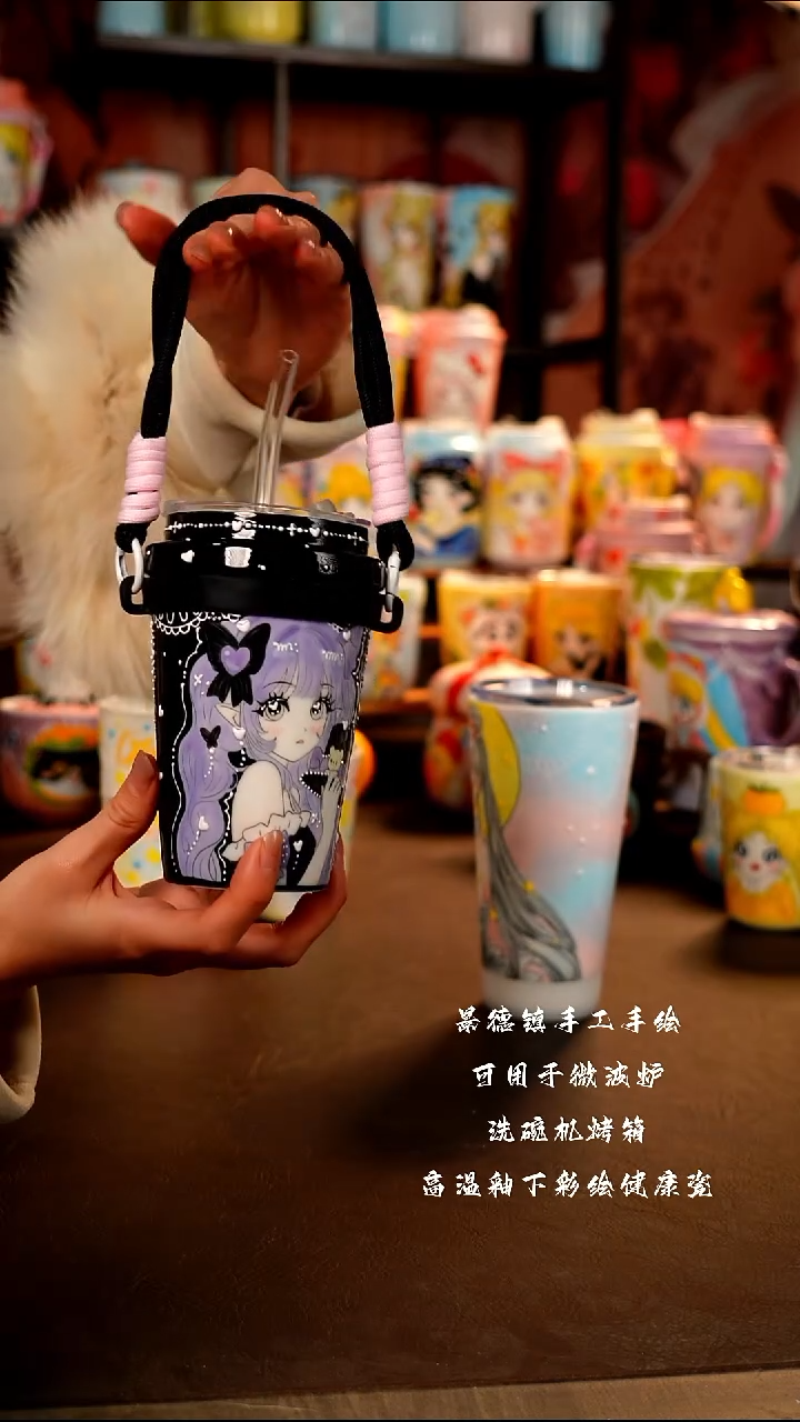 景德镇手工手绘陶瓷杯杯