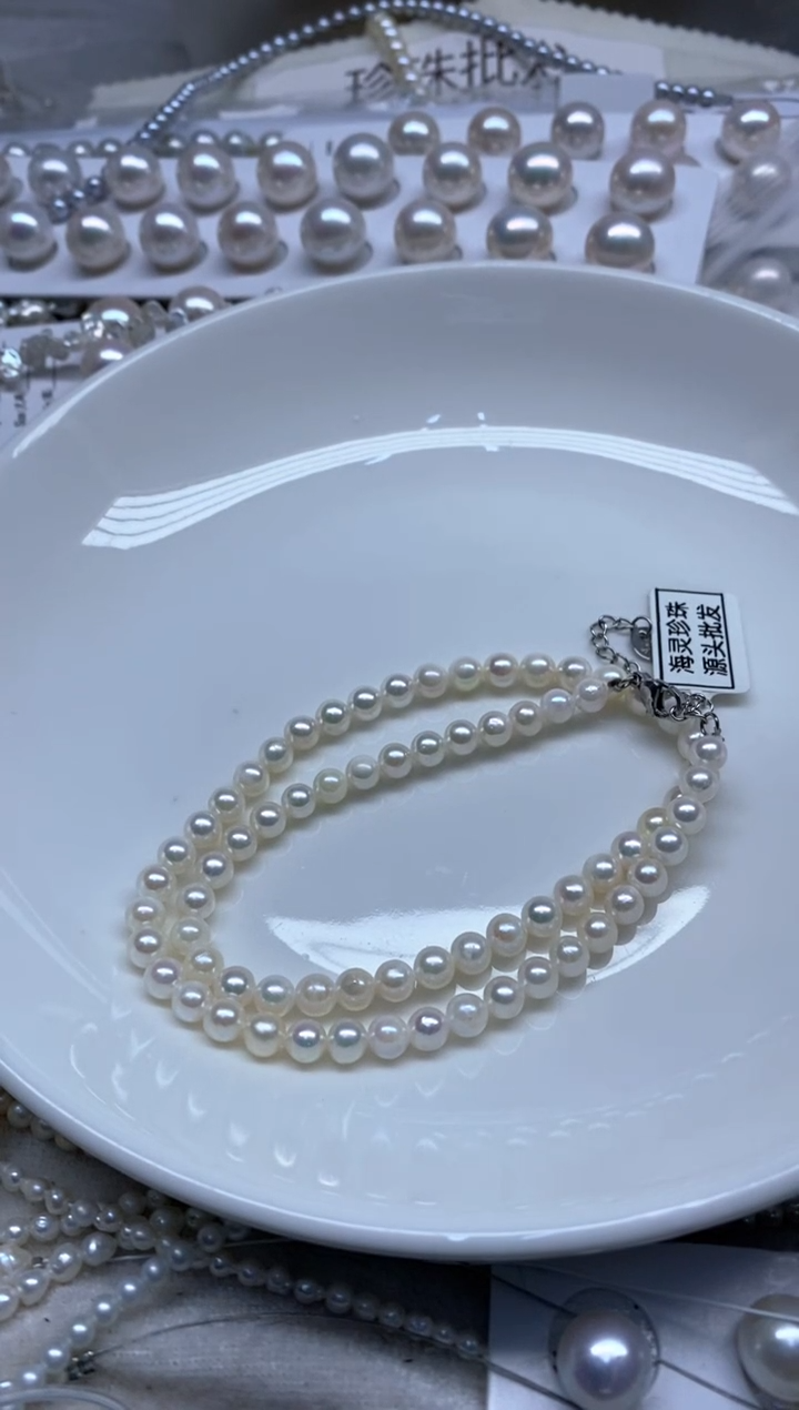 未镶嵌海水珍珠颈饰6-7