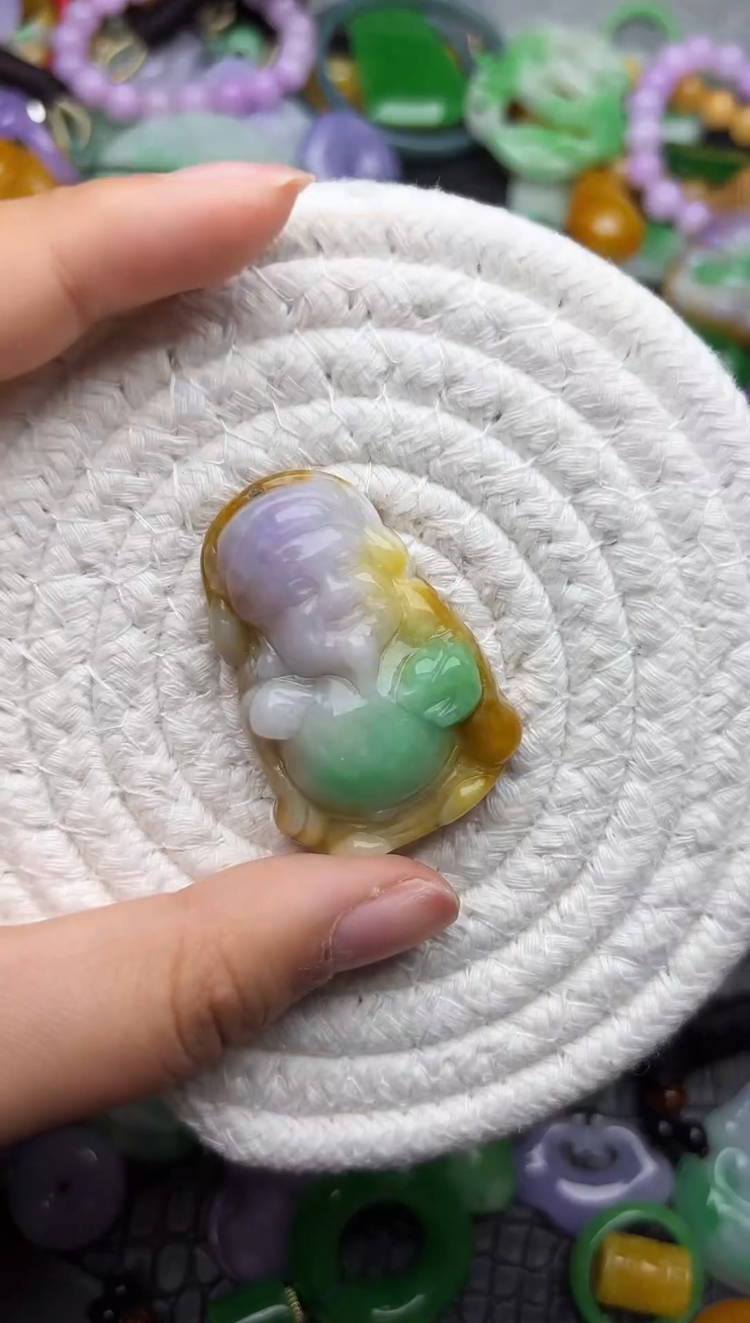 颈饰未镶嵌翡翠缅甸翡翠吊坠