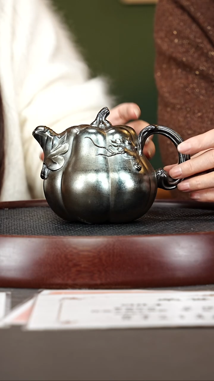 茶壶紫砂88YLX高南瓜 天青泥柴烧500cc