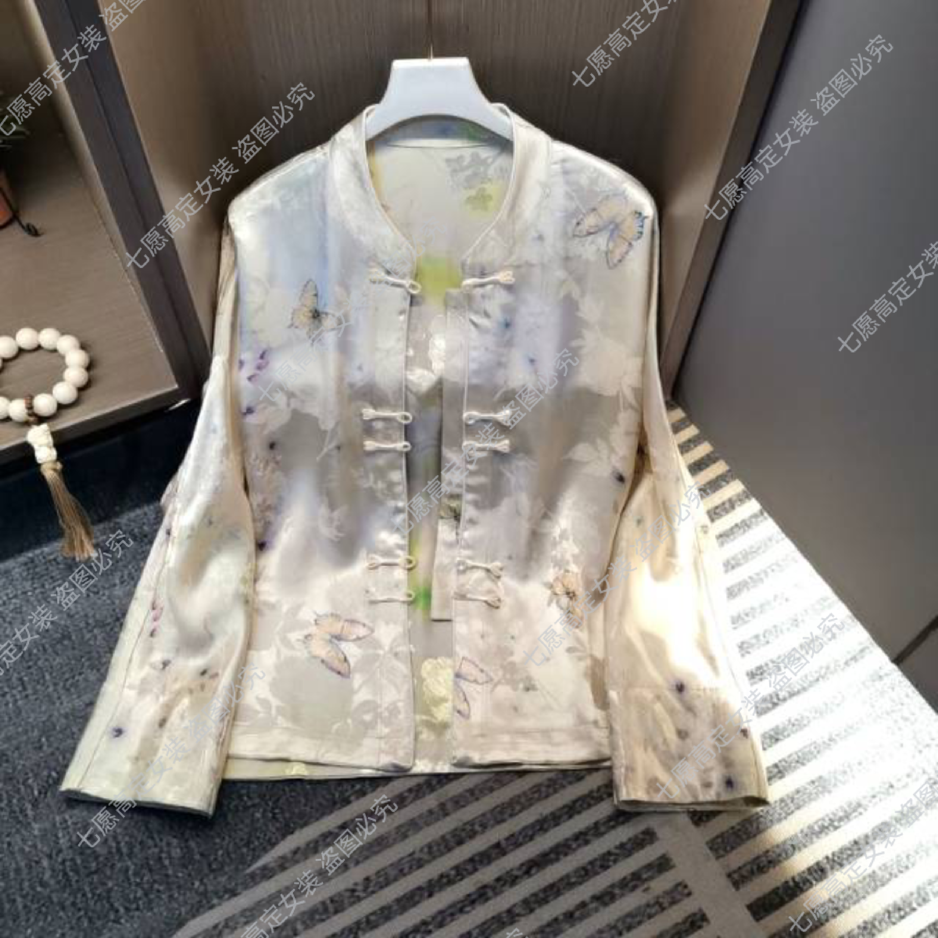 【彩蝶】高定轻奢显瘦减龄提花上衣外套232