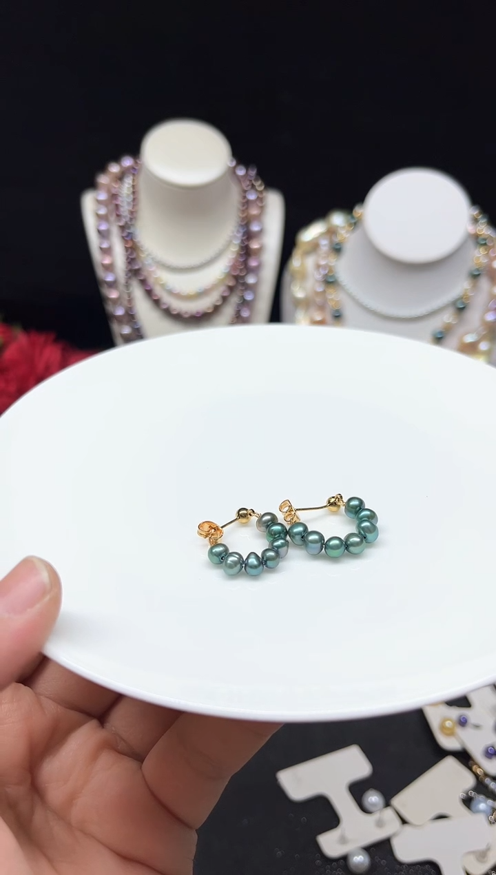 【闪购商品】淡水珍珠耳饰未镶嵌多人