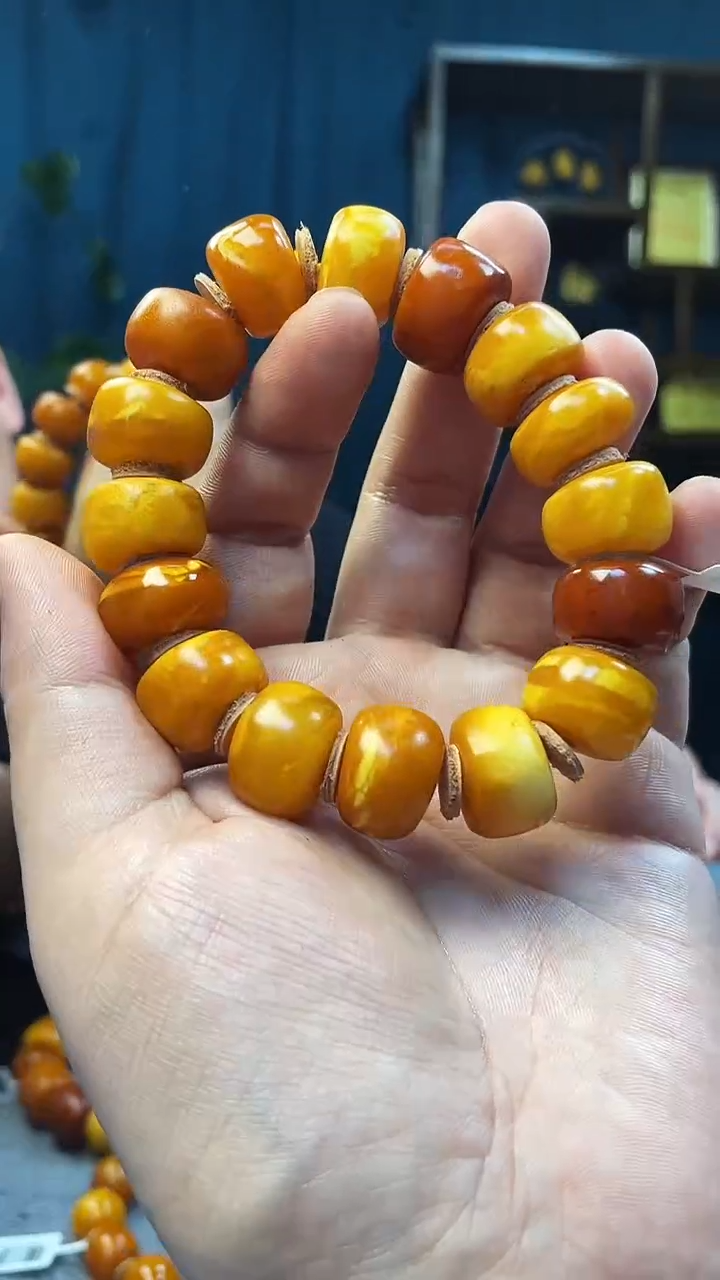 手串琥珀未镶嵌蜜蜡老型手串