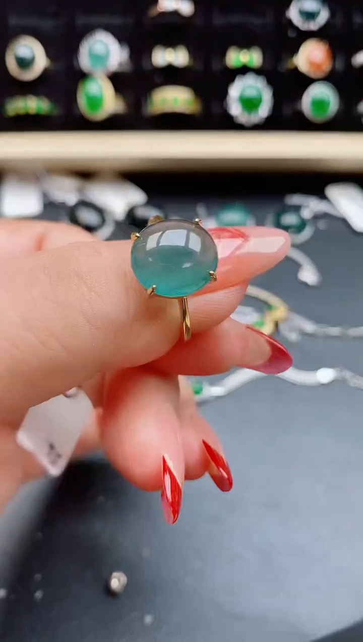 【闪购商品】翡翠戒指银S925镶嵌1212