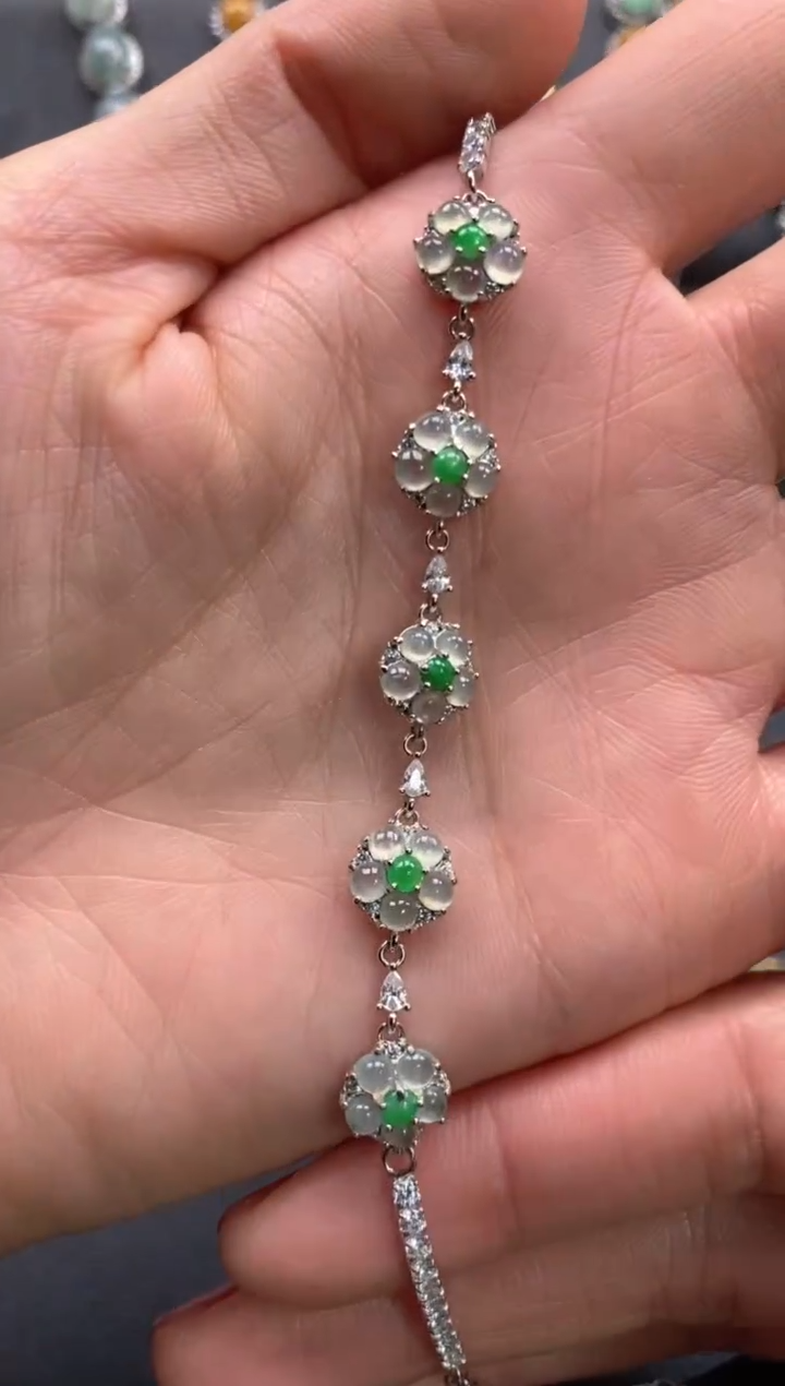 【闪购商品】翡翠戒指银S925镶嵌111111111     3