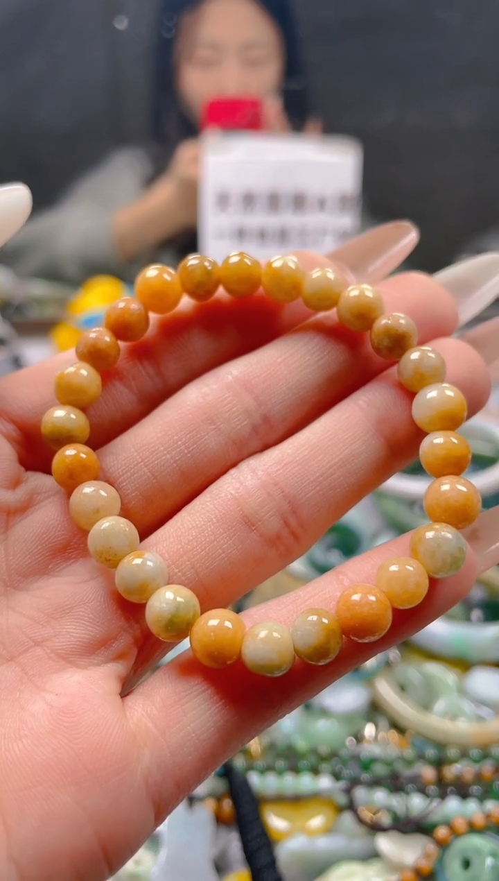 【闪购商品】翡翠颈饰未镶嵌7-8MM/B/翡翠A货一图一物