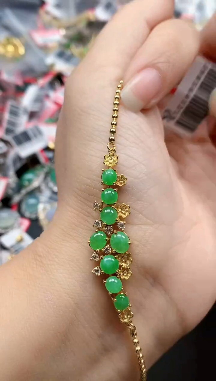 银S925镶嵌戒指翡翠天然A货缅甸翡翠