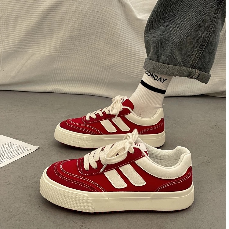 新款厚底帆布鞋女百搭帆布鞋休闲运动鞋春款