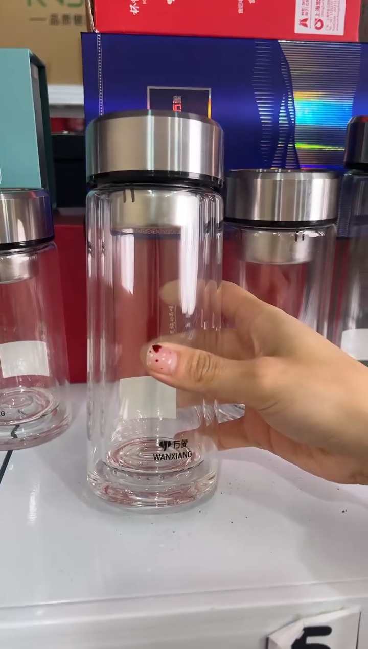 【闪购商品】万象双层340ml高硼硅茶杯