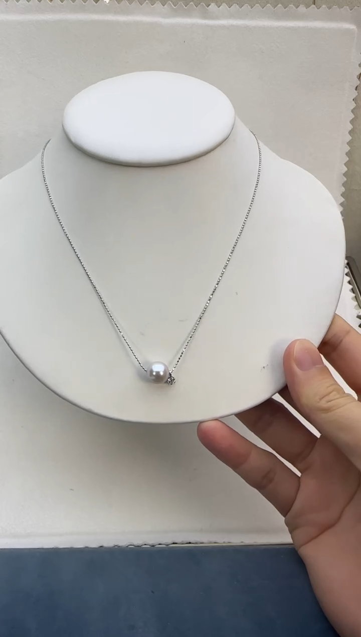 【闪购商品】海水珍珠颈饰18K金镶嵌9-9.5