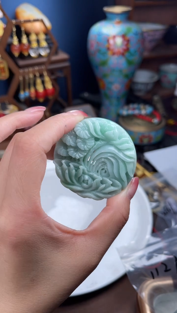 未镶嵌挂件翡翠A***e，112716镯心