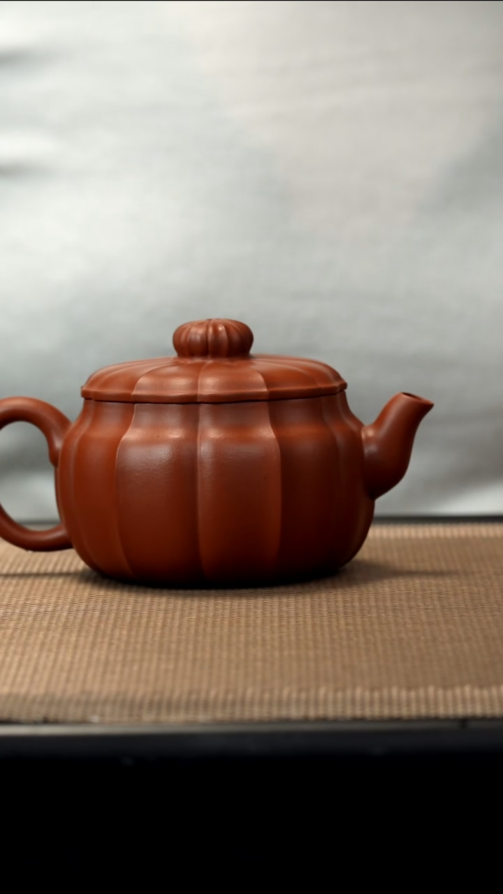 紫砂茶盏生砂朱泥筋纹和韵微瑕170CC