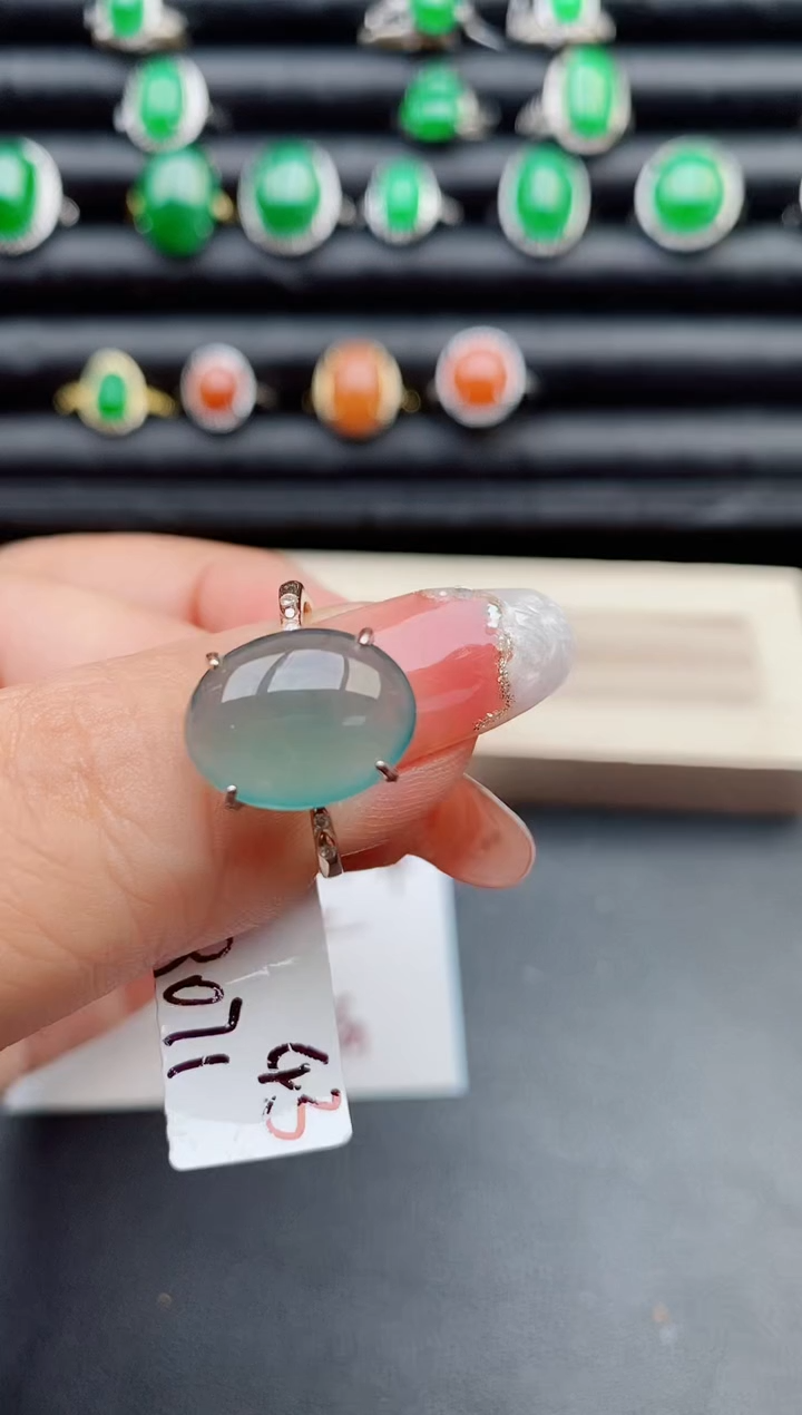 【闪购商品】翡翠戒指银S925镶嵌50800