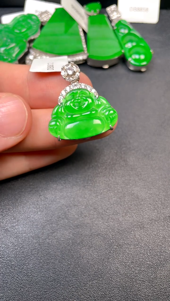 银S925镶嵌挂件翡翠DZ 