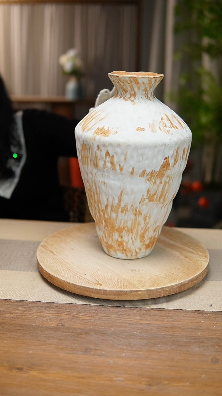 【闪购商品】陶瓷花器诧寂黄高脚
